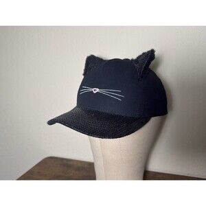 Black Cat Sequin Ear Baseball Cap